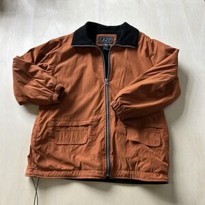 Vintage JLC Jacket Womens Medium Orange Fleece Lined Full Zip Outdoor Casual